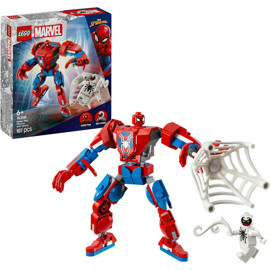 76308 Marvel Super Heroes Spider-Man Mech vs. Anti-Venom, Konstruktionsspielzeug