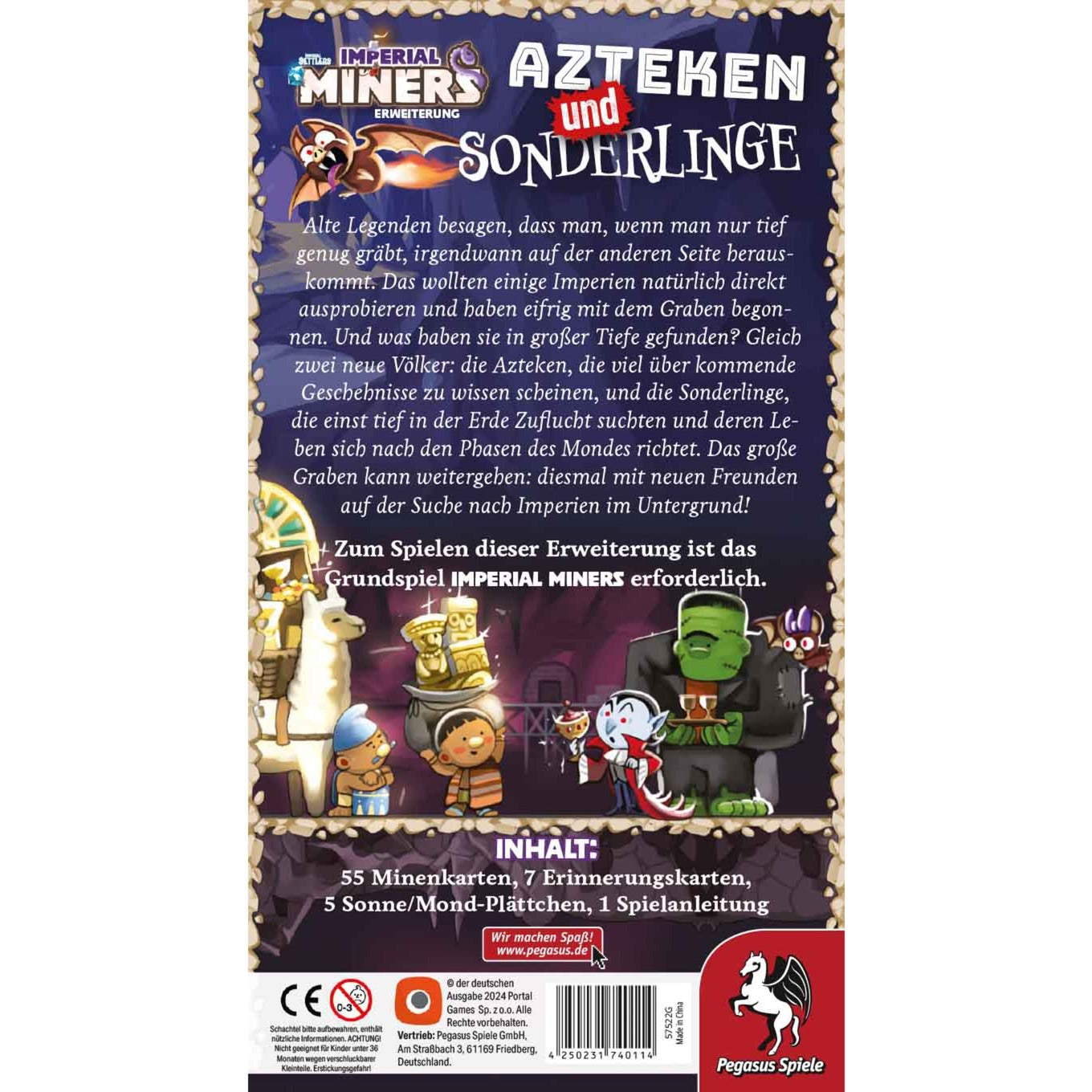 Imperial Miners: Azteken und Sonderlinge, Brettspiel