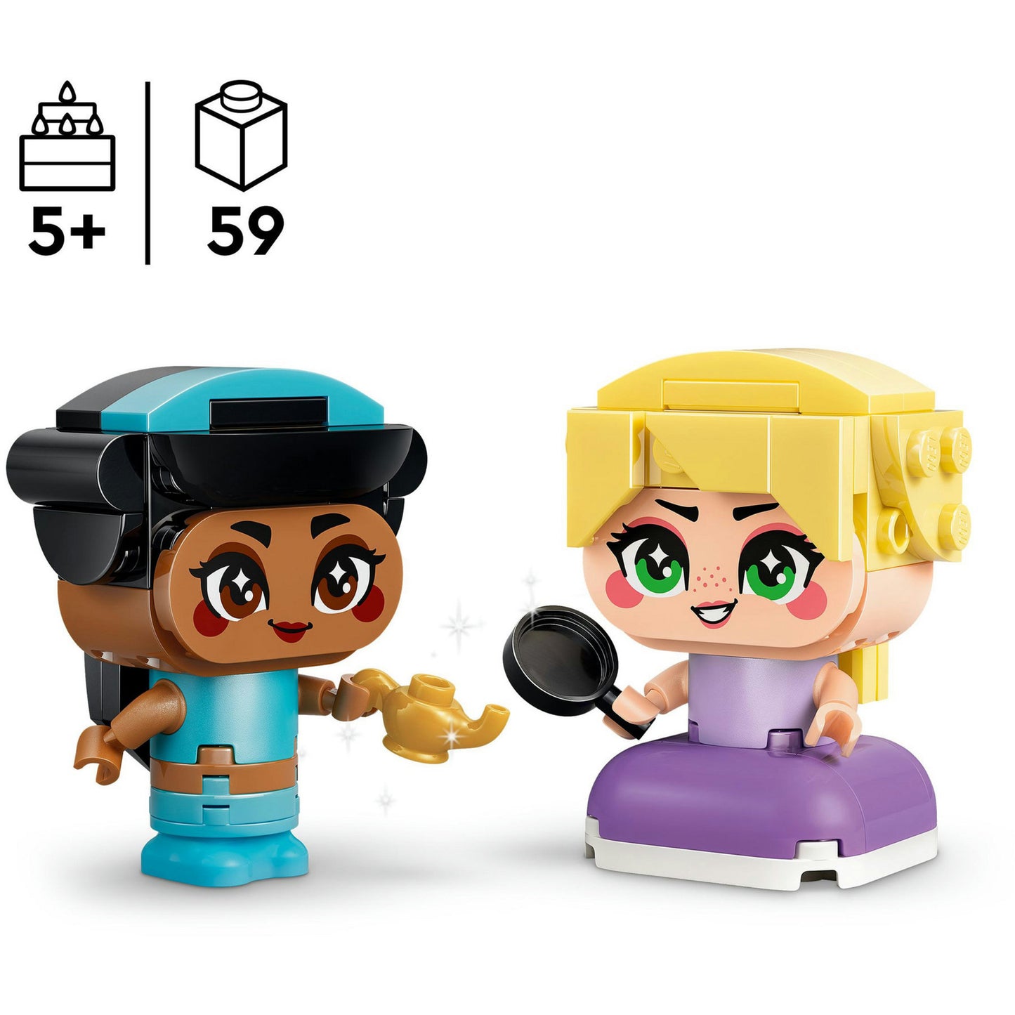 43303 Disney Princess Die Mini-Prinzessinnen Jasmin & Rapunzel, Konstruktionsspielzeug