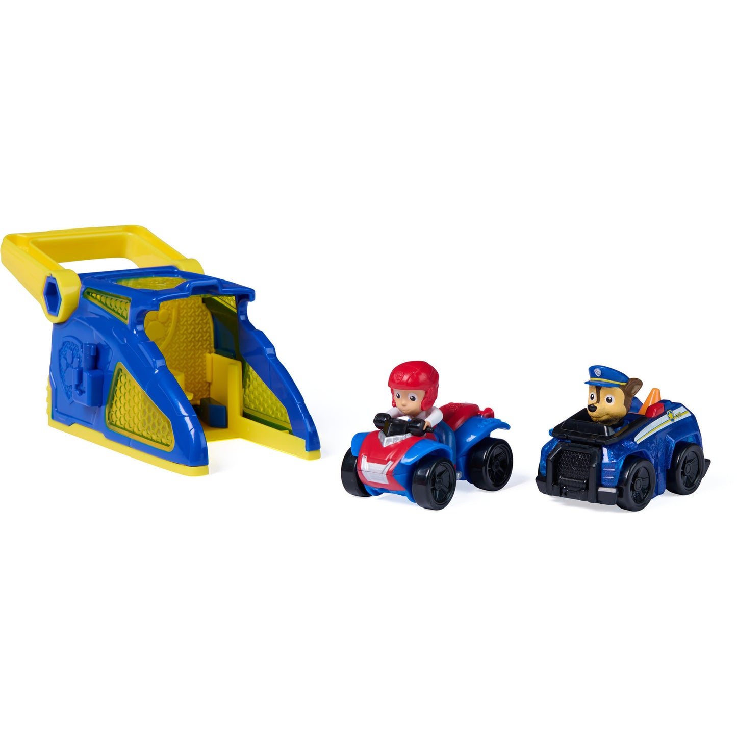 Paw Patrol - Pup Squad Launcher mit Chase und Ryder Fahrzeugen, Spielfahrzeug