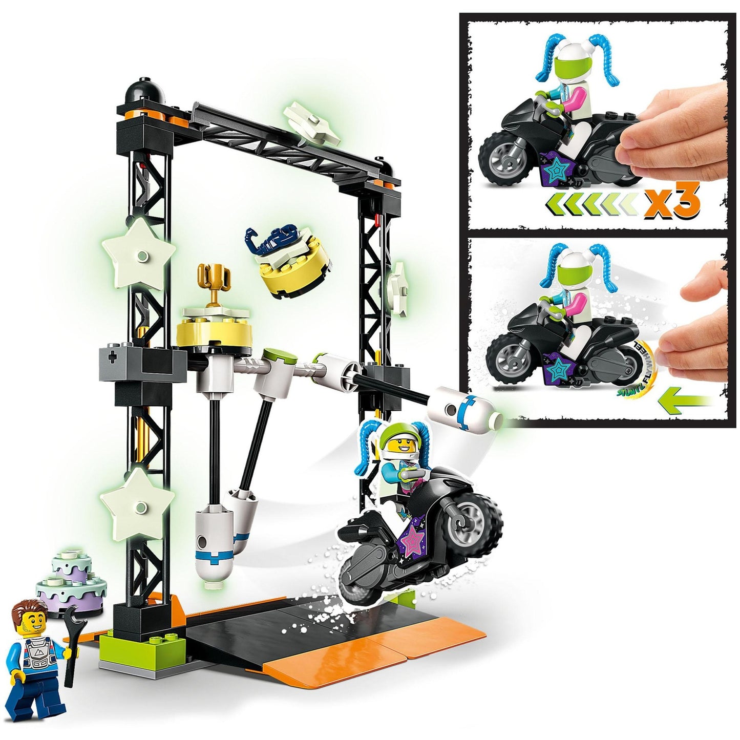 LEGO 60341 City Stuntz Umstoß-Challenge, Konstruktionsspielzeug