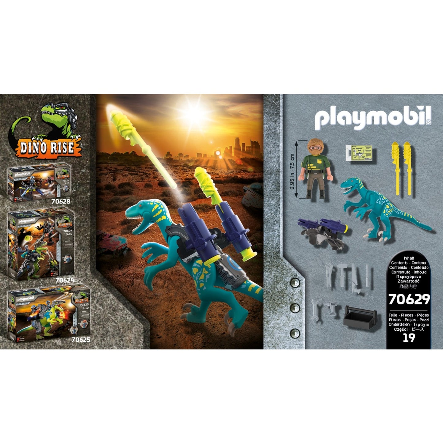 PLAYMOBIL 70629 Dino Rise Uncle Rob: Aufrüstung zum Kampf, Konstruktionsspielzeug