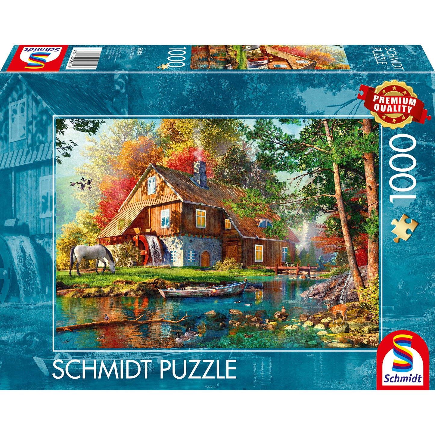 Wassermühle im Herbst, Puzzle