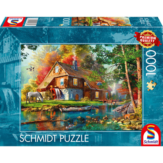 Wassermühle im Herbst, Puzzle
