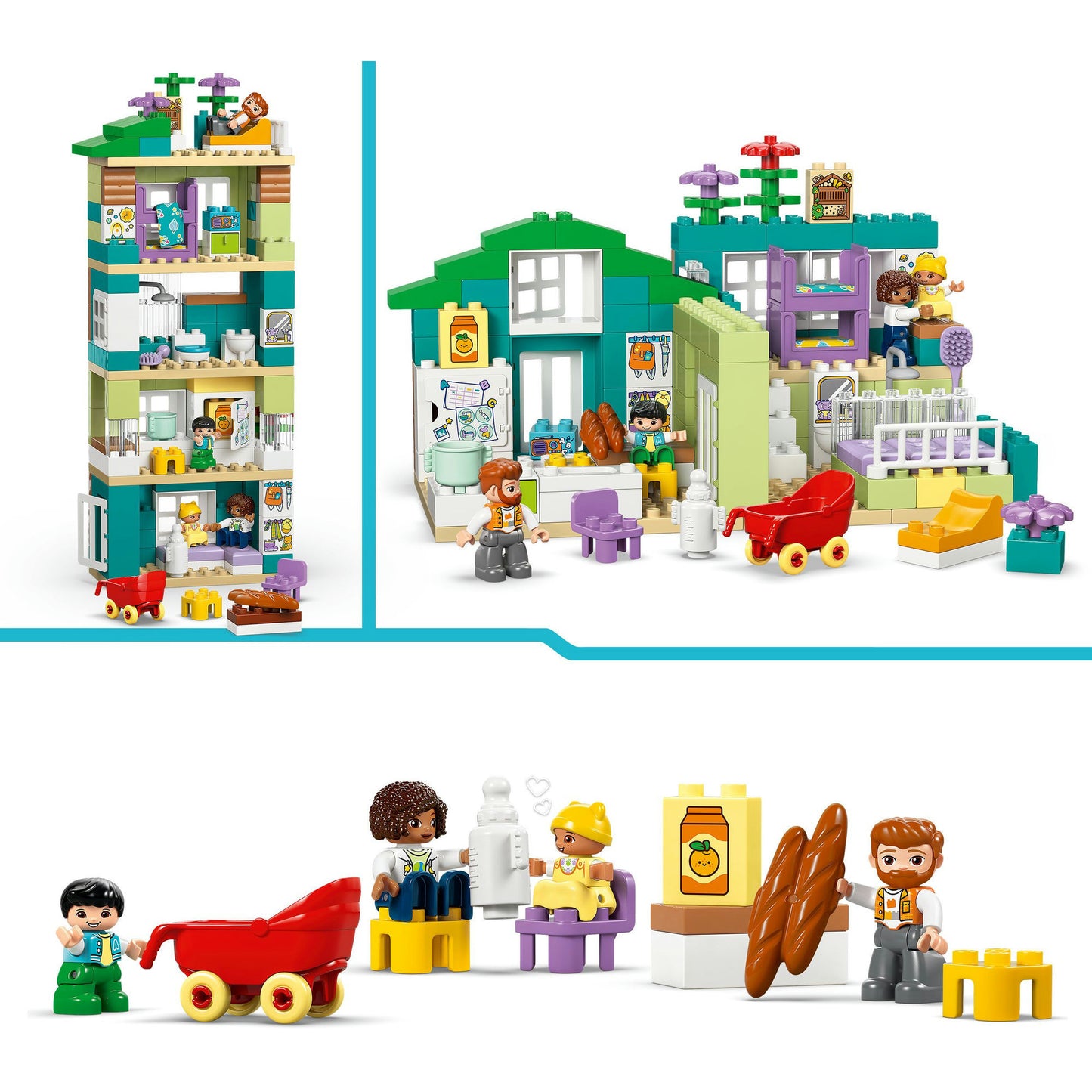 10470 DUPLO Town Modernes Familienhaus mit Figuren - 3-in-1-Set, Konstruktionsspielzeug
