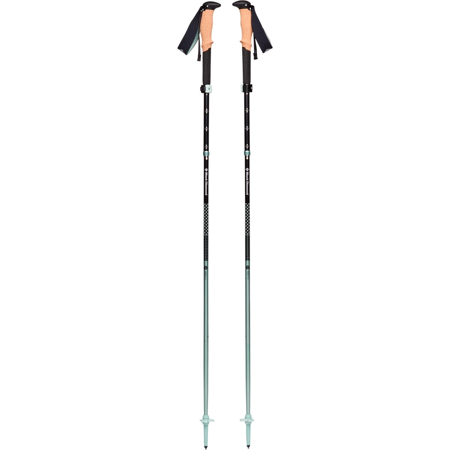 Black Diamond Trekkingstöcke Pursuit FLZ S/M (schwarz/grün, 1 Paar, 110-125 cm)