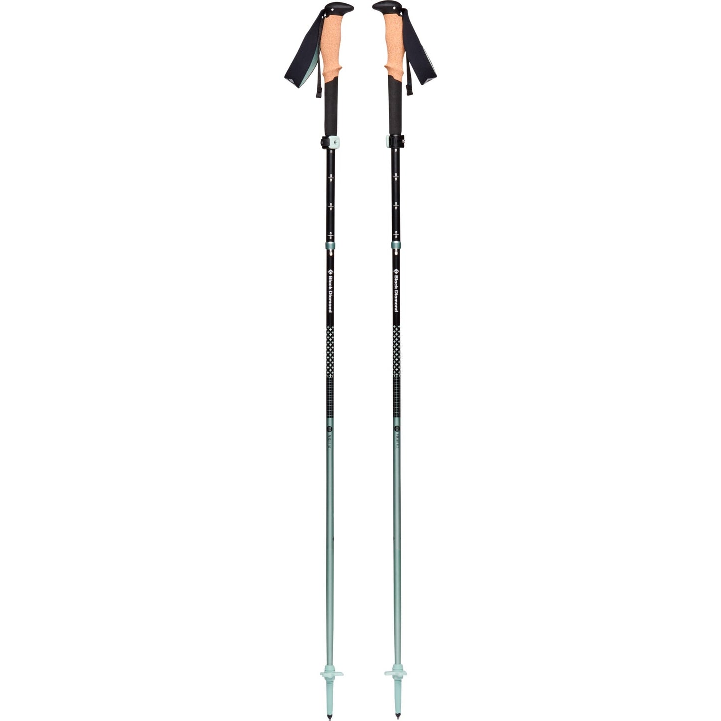 Black Diamond Trekkingstöcke Pursuit FLZ M/L (schwarz/grün, 1 Paar, 125-140 cm)