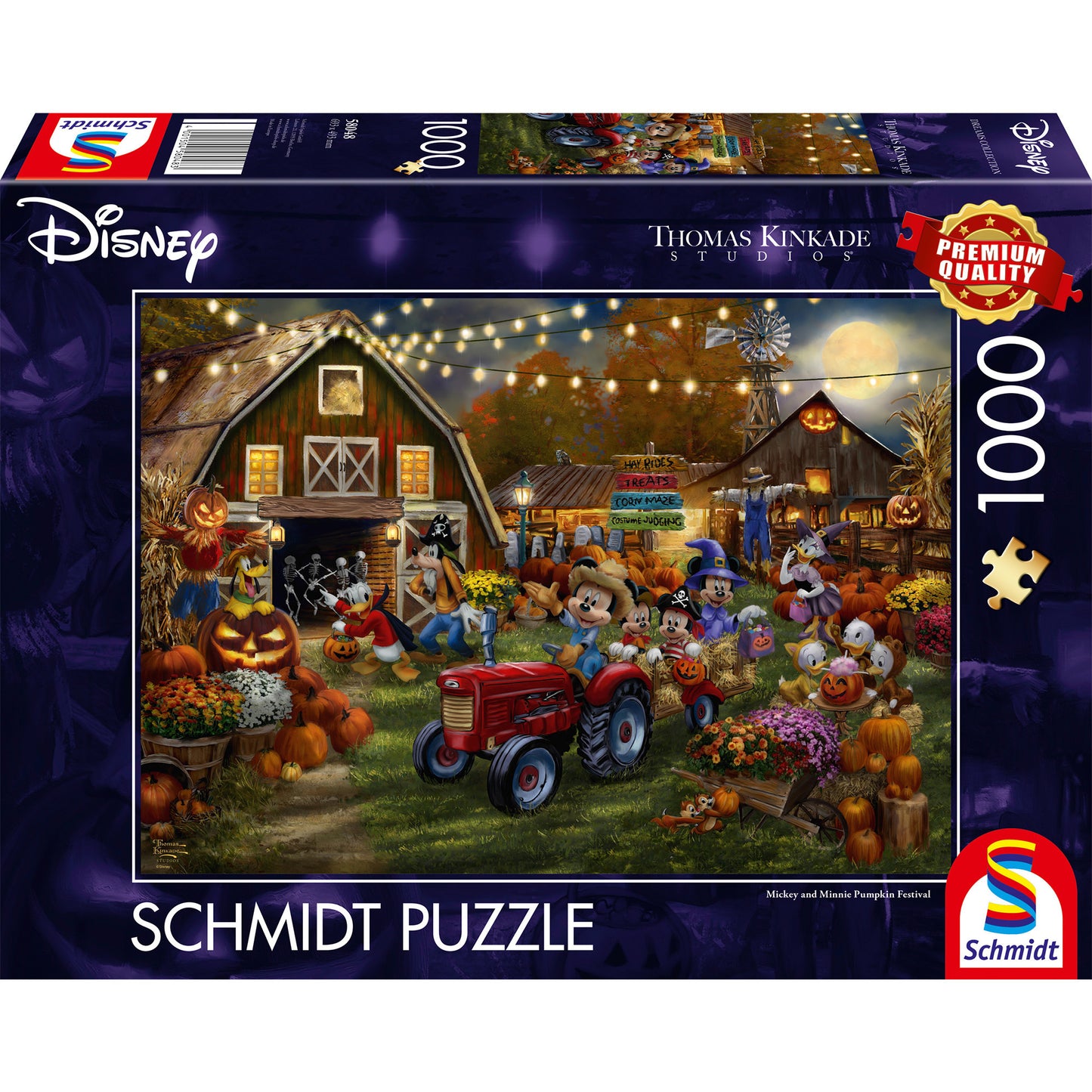 Thomas Kinkade Studios: Disney - Mickey & Minnie Pumpkin Festival, Puzzle