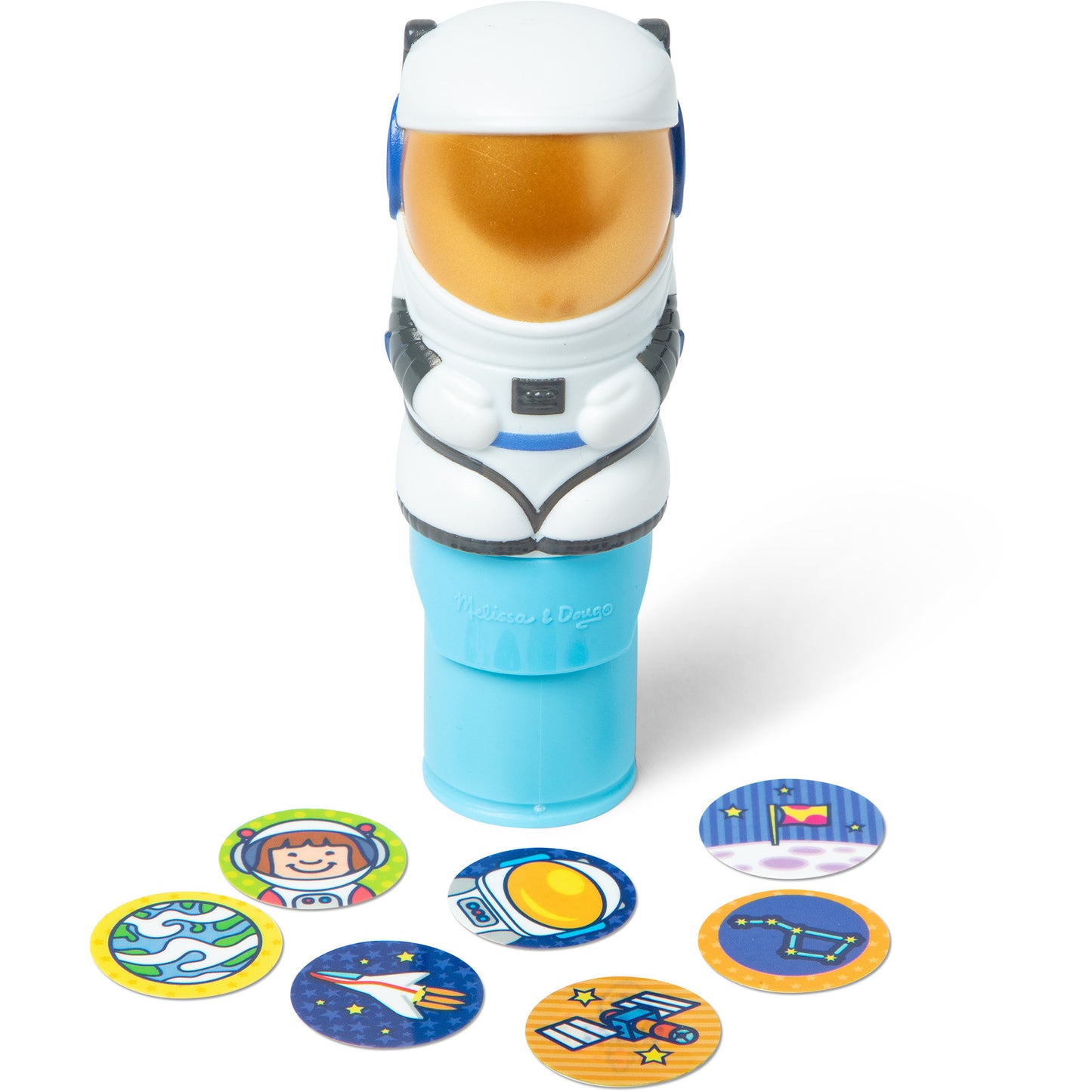 Melissa & Doug - Sticker WOW! Astronaut Aufkleberstempel & Block, Basteln