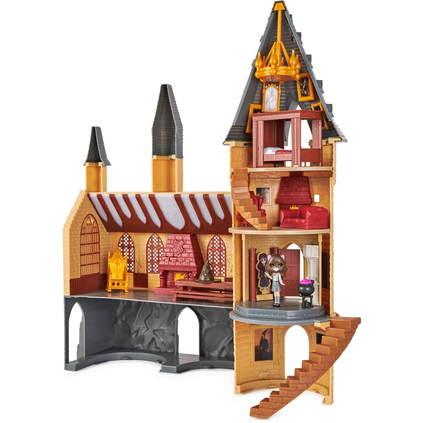 Spin Master Wizarding World Harry Potter - Hogwarts Schloss Spielset mit Licht und Sound, Spielfigur