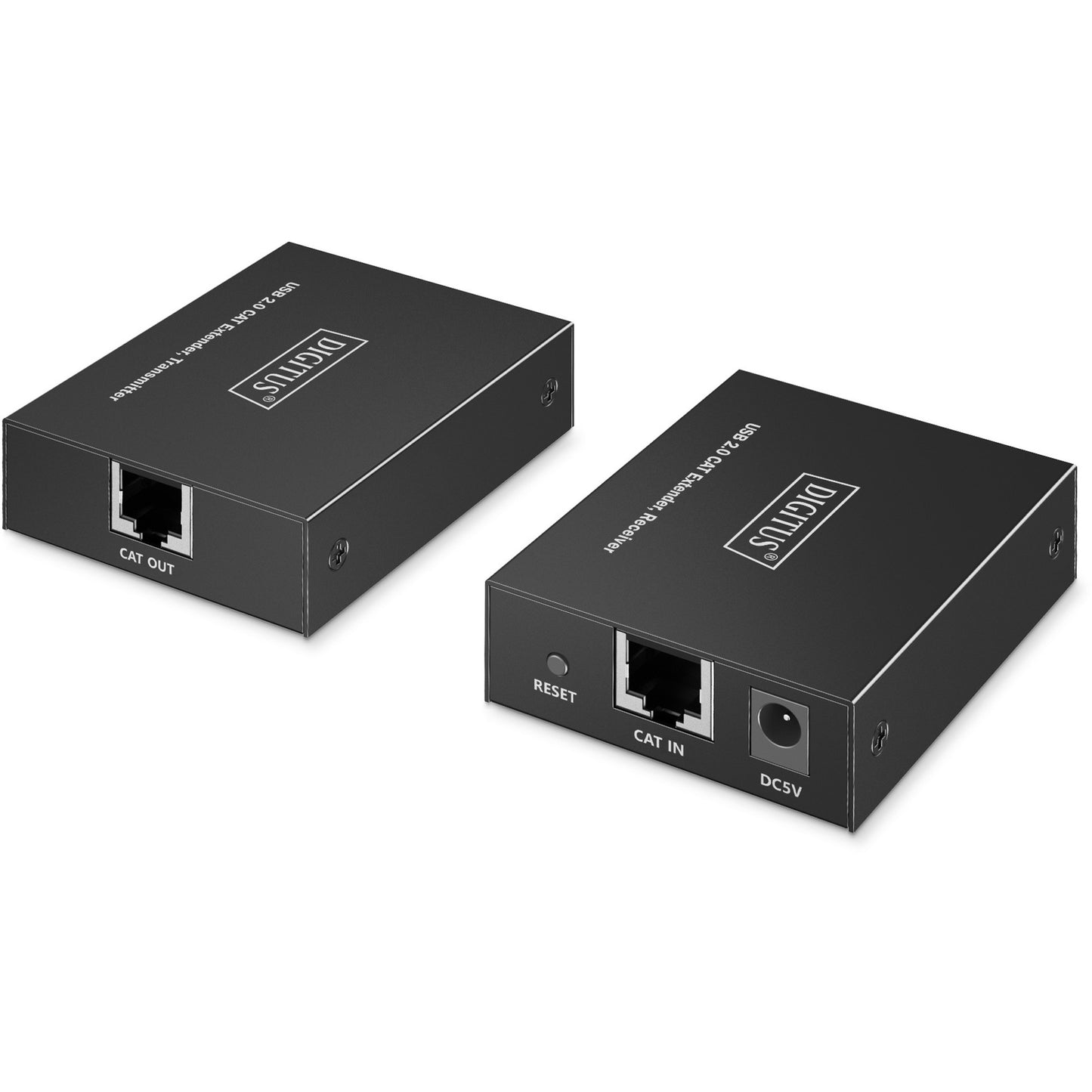 USB 2.0 CAT Extender-Set, 480 Mbps, 150 Meter, USB-Extender