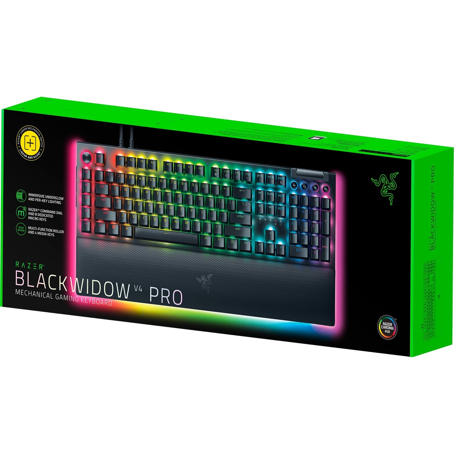 Razer BlackWidow V4 Pro (schwarz, DE-Layout, Razer Yellow)