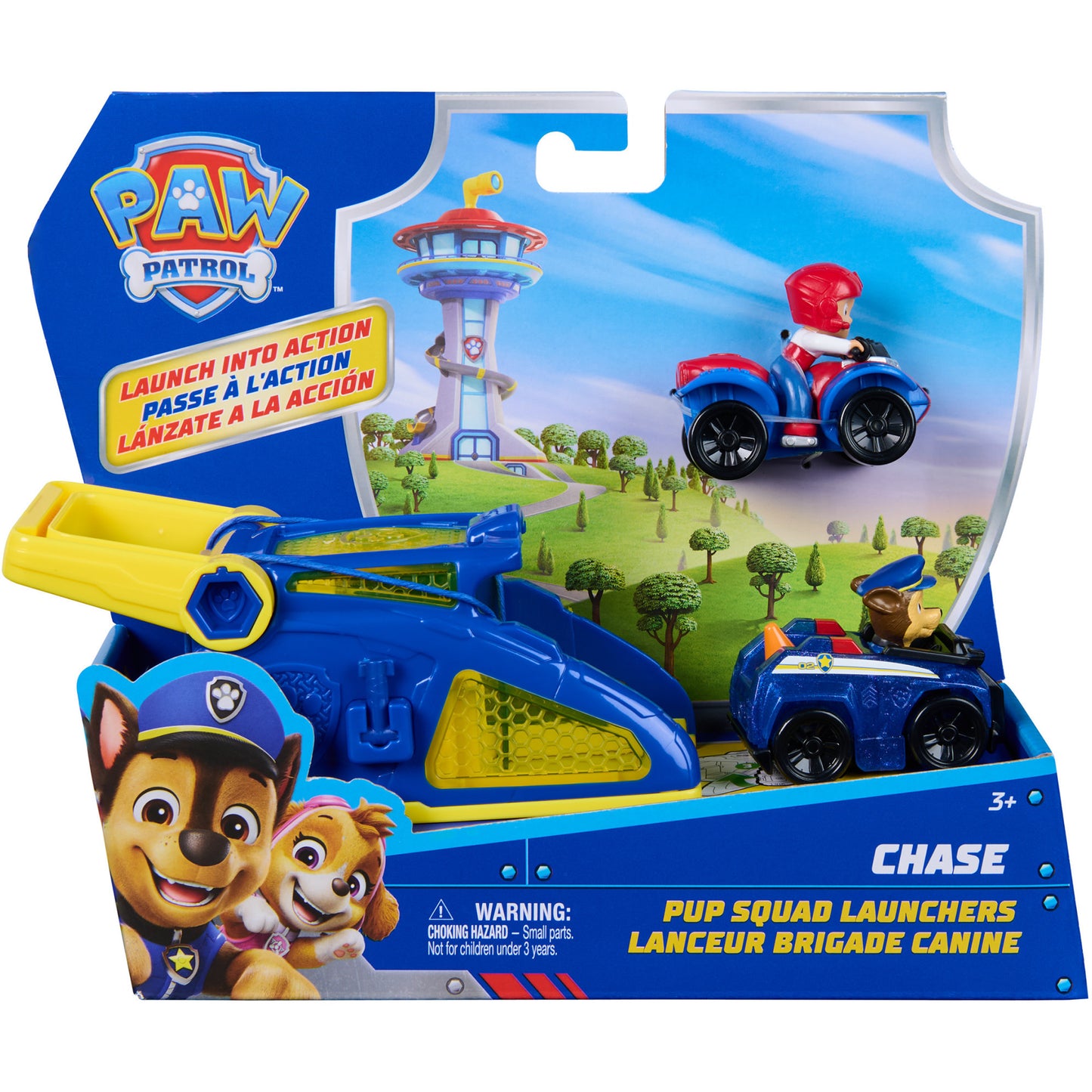 Paw Patrol - Pup Squad Launcher Set mit zwei Mini-Fahrzeugen, Spielfahrzeug