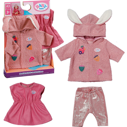 BABY born Mantel Set mit Kleid 43cm, Puppenzubehör