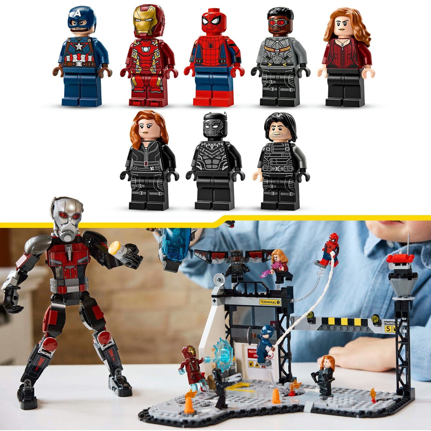 76314 Marvel Super Heroes Captain America: Civil War Actionduell, Konstruktionsspielzeug