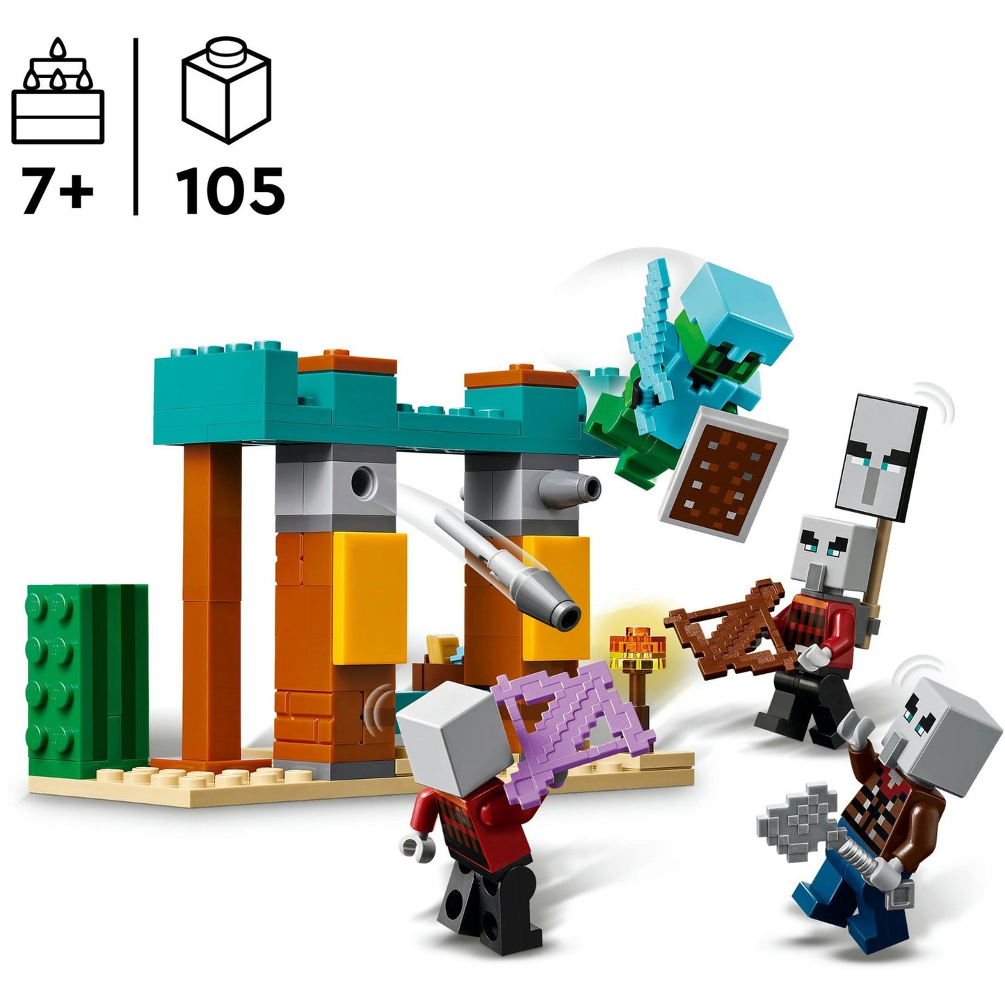 21267 Minecraft Die Illager-Wüstenpatrouille, Konstruktionsspielzeug