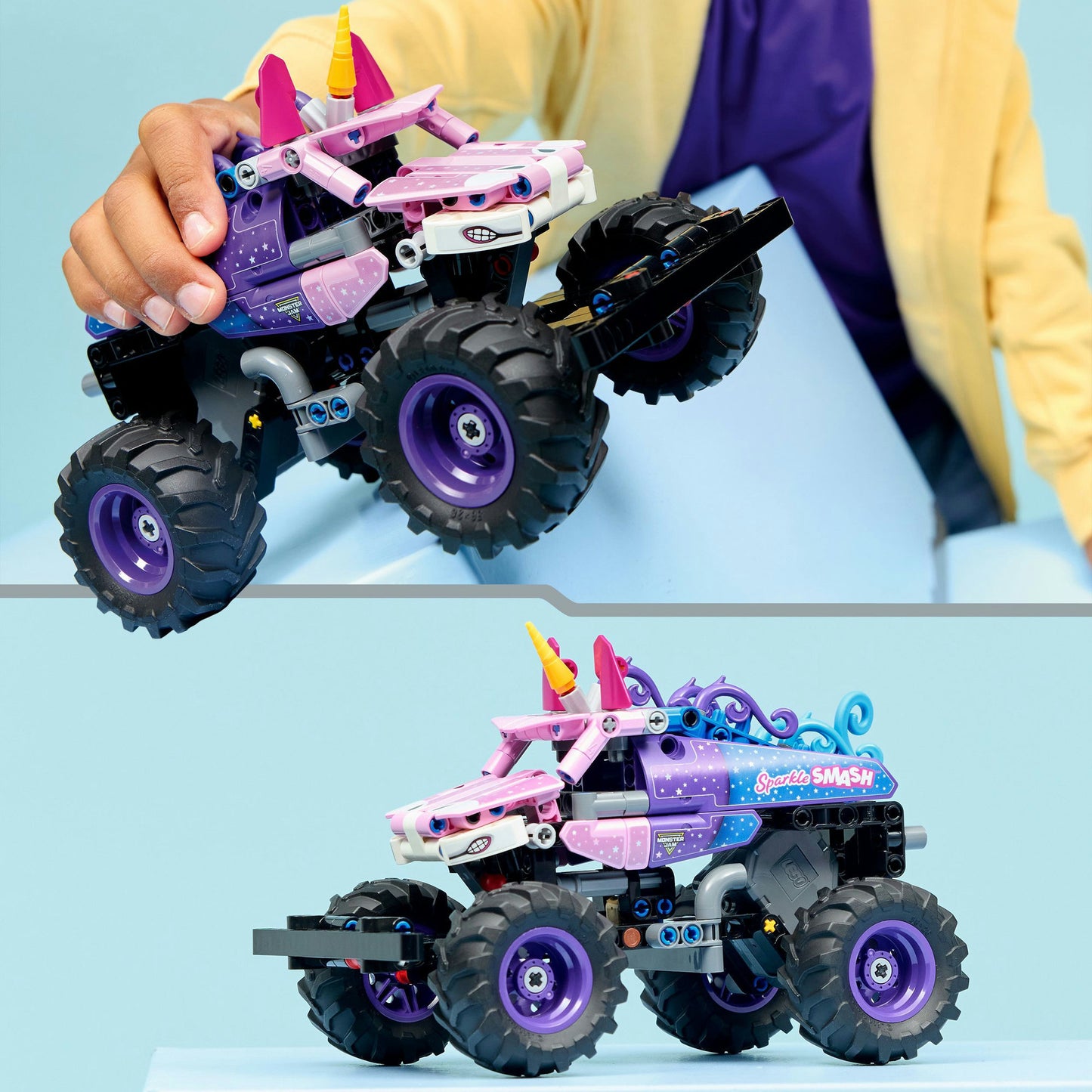 42220 Technic Monster Jam Sparkle Smash mit Rückziehmotor, Konstruktionsspielzeug