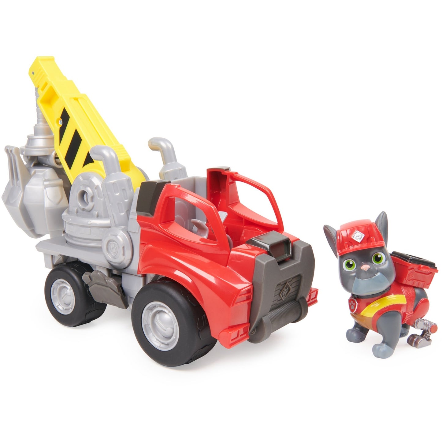 Spin Master Rubble & Crew - Kran-Baufahrzeug mit Charger-Figur, Spielfahrzeug