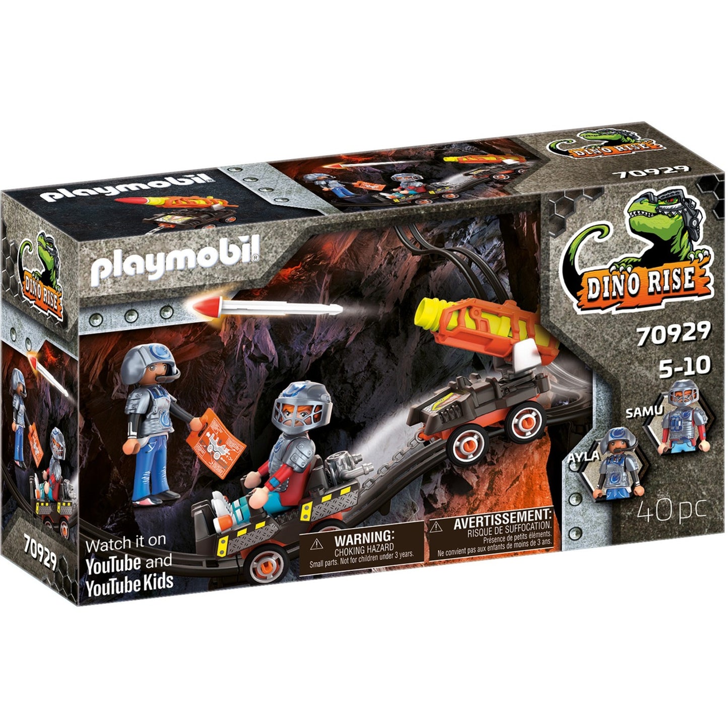 PLAYMOBIL 70929 Dino Rise Dino Mine Raketenkart, Konstruktionsspielzeug