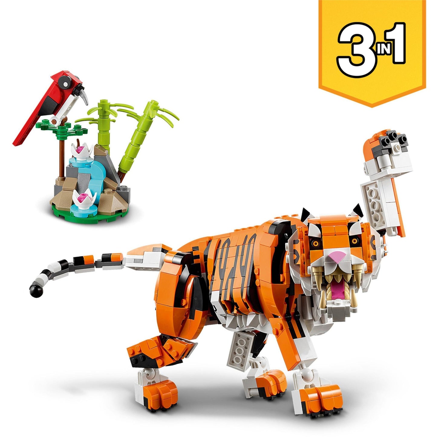 LEGO 31129 Creator 3-in-1 Majestätischer Tiger, Konstruktionsspielzeug