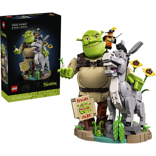 72423 Shrek, Esel und Der Gestiefelte Kater, Konstruktionsspielzeug