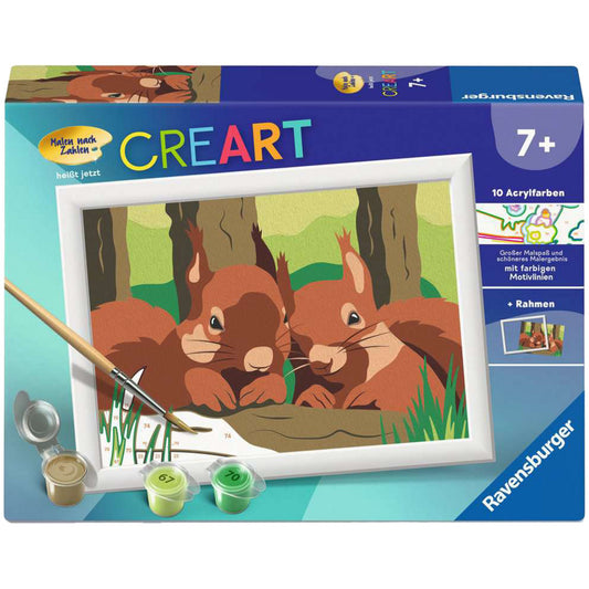 CreArt - Kuschelnde Eichhörnchen, Malen
