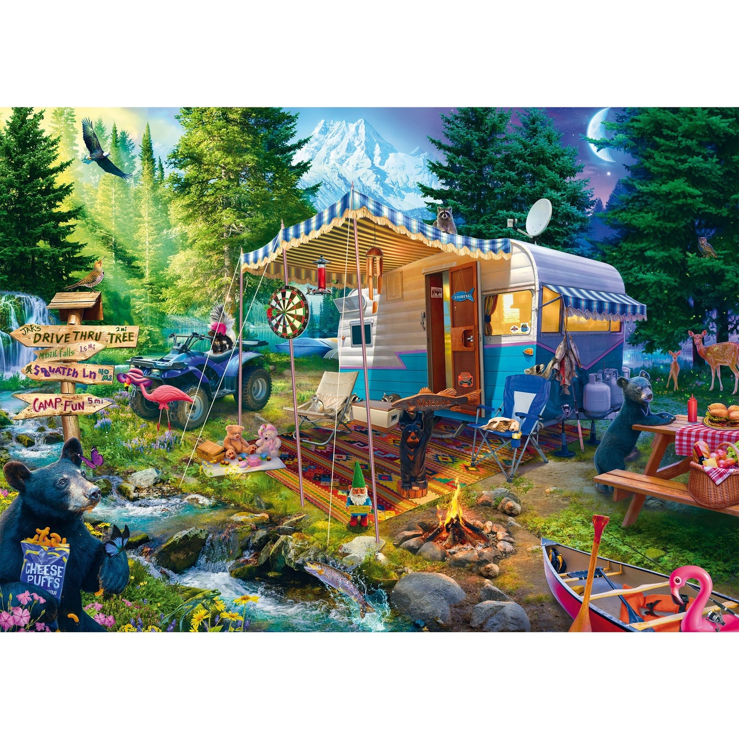 Jeff Haynie: Mit dem Caravan in den Bergen, Puzzle