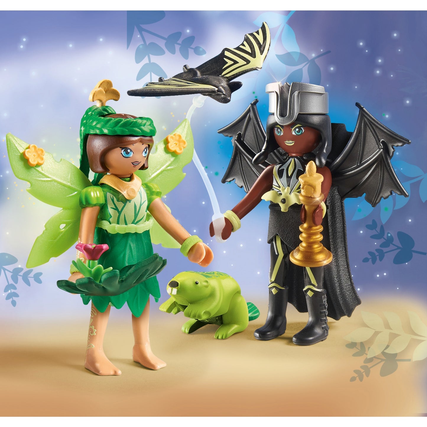 PLAYMOBIL 71350 Ayuma Forest Fairy & Bat Fairy mit Seelentieren, Konstruktionsspielzeug