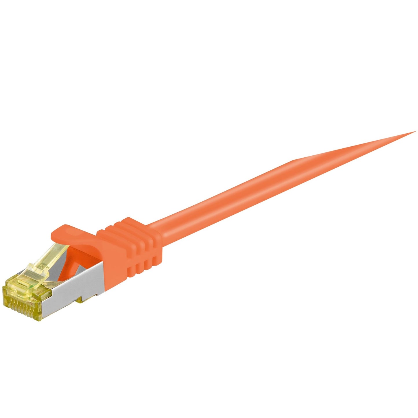 Goobay Patchkabel RJ-45 SFTP, mit Cat 7 Rohkabel (orange, 1 Meter, 500 MHz)