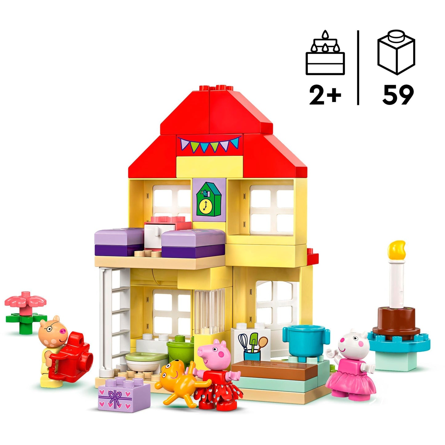 LEGO 10433 DUPLO Peppas Geburtstagshaus, Konstruktionsspielzeug