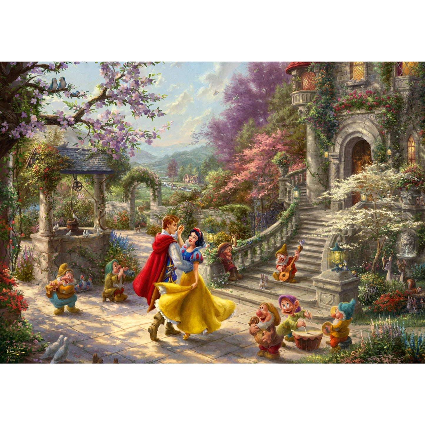 Schmidt Spiele Thomas Kinkade Studios: Painter of Light - Disney Schneewittchen - Tanz mit dem Prinzen (1000 Teile)