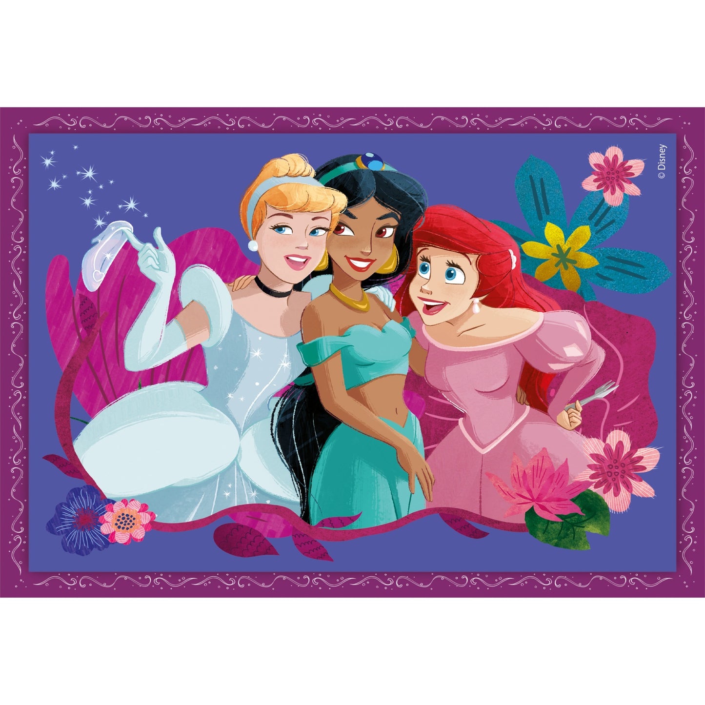 Clementoni Supercolor 4 in 1 - Disney Princess (4 Puzzle (12-24 Teile))