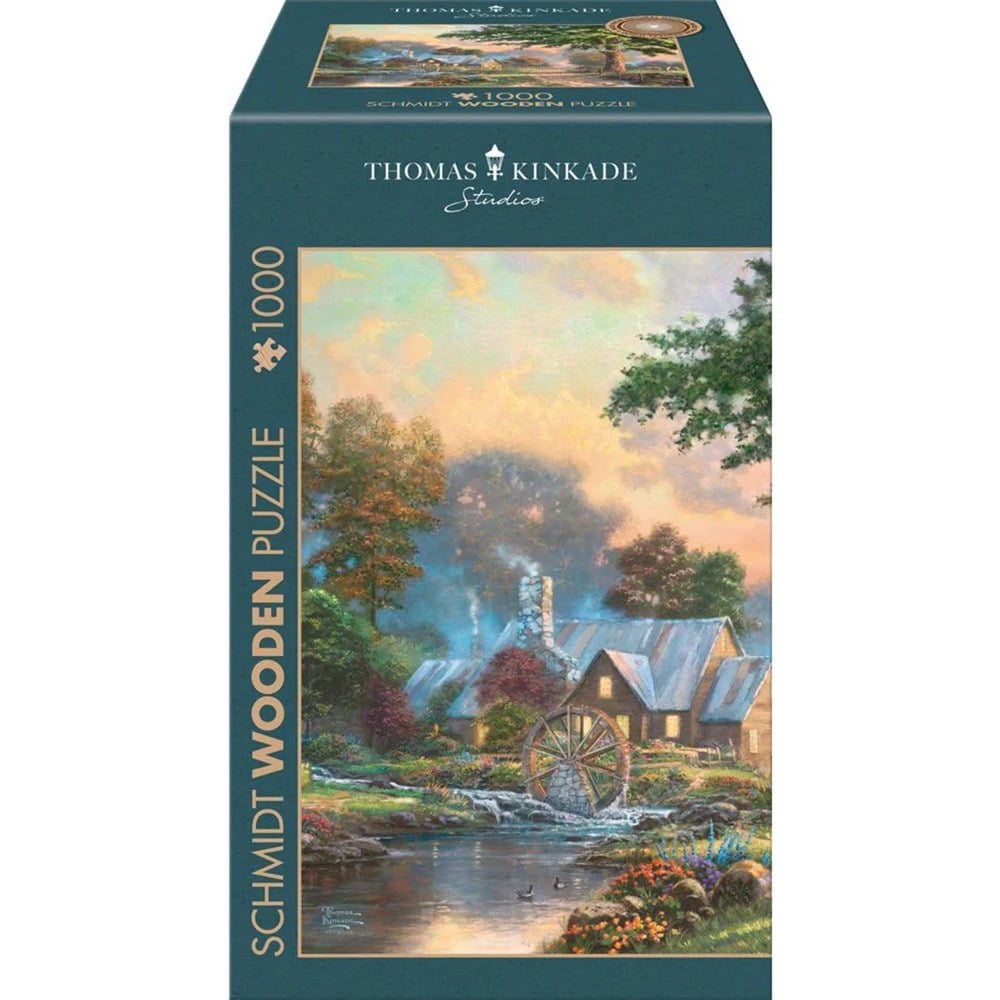 Schmidt Spiele Holzpuzzle Thomas Kinkade Studios: Am alten Mühlenbach (1000 Teile)