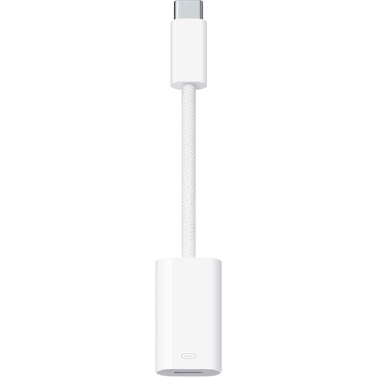 Apple USB Adapter, USB-C Stecker > Lightning Buchse (weiss, gesleevt)