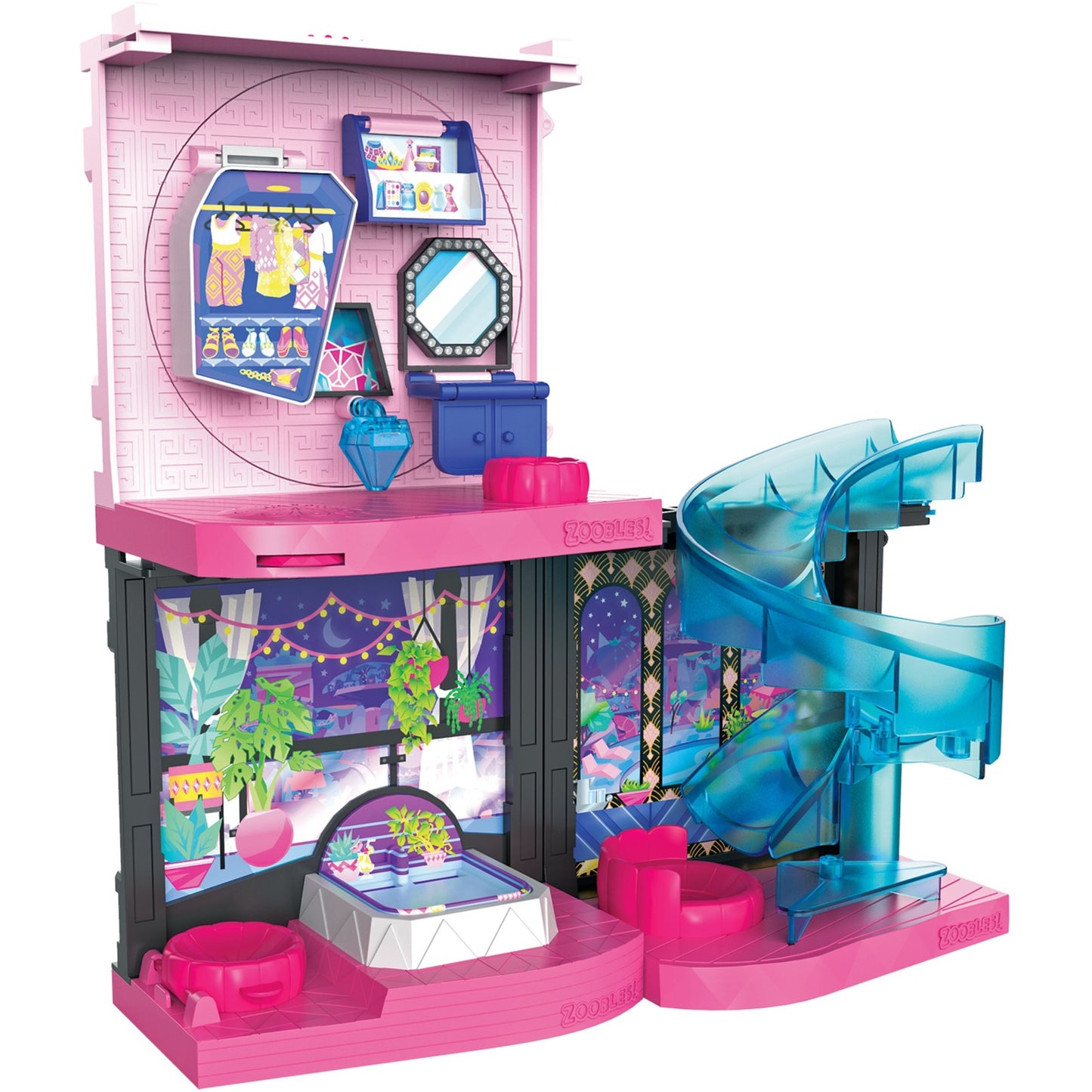 Spinmaster Zoobles wandelbares Spielset mit magischer Villa und Z-Girl