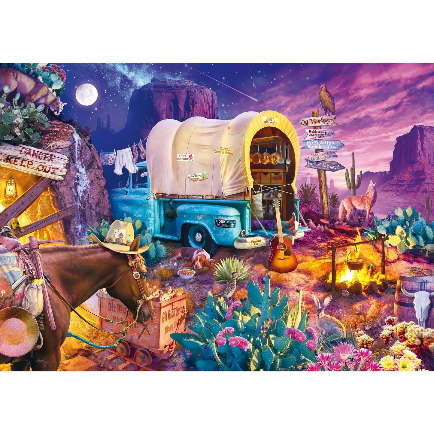Jeff Haynie: Romantisches Wildwest-Camping, Puzzle