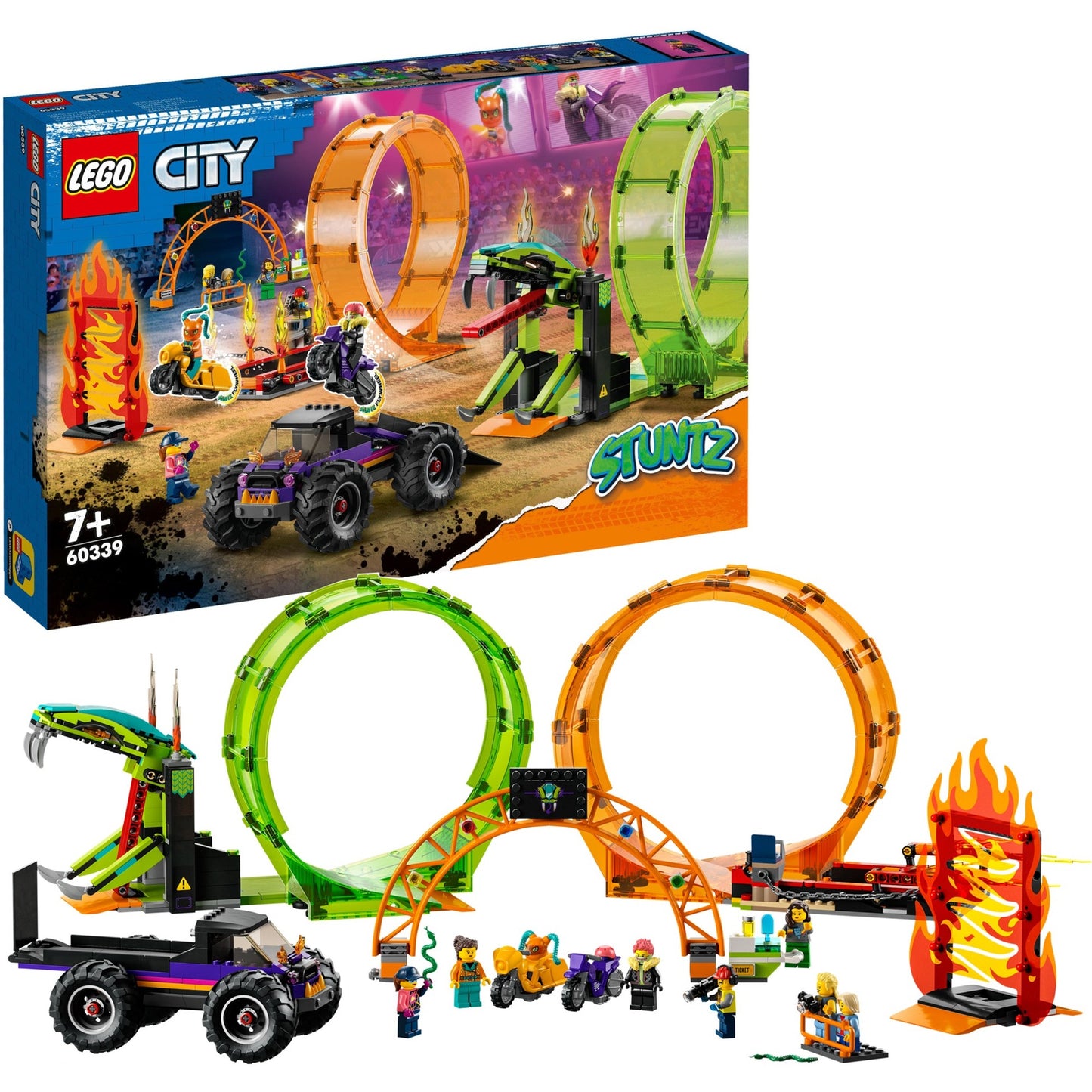 LEGO 60339 City Stuntz Stuntshow-Doppellooping Set, Konstruktionsspielzeug