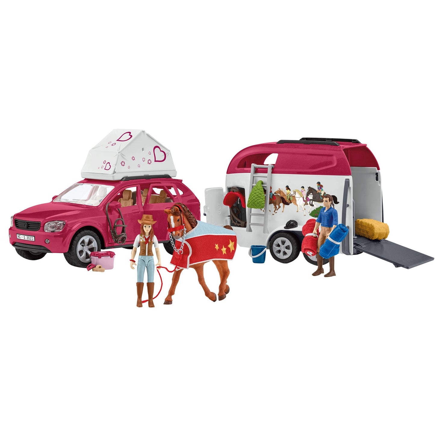 Schleich Horse Club Abenteuer mit Auto und Pferdeanhänger, Spielfahrzeug