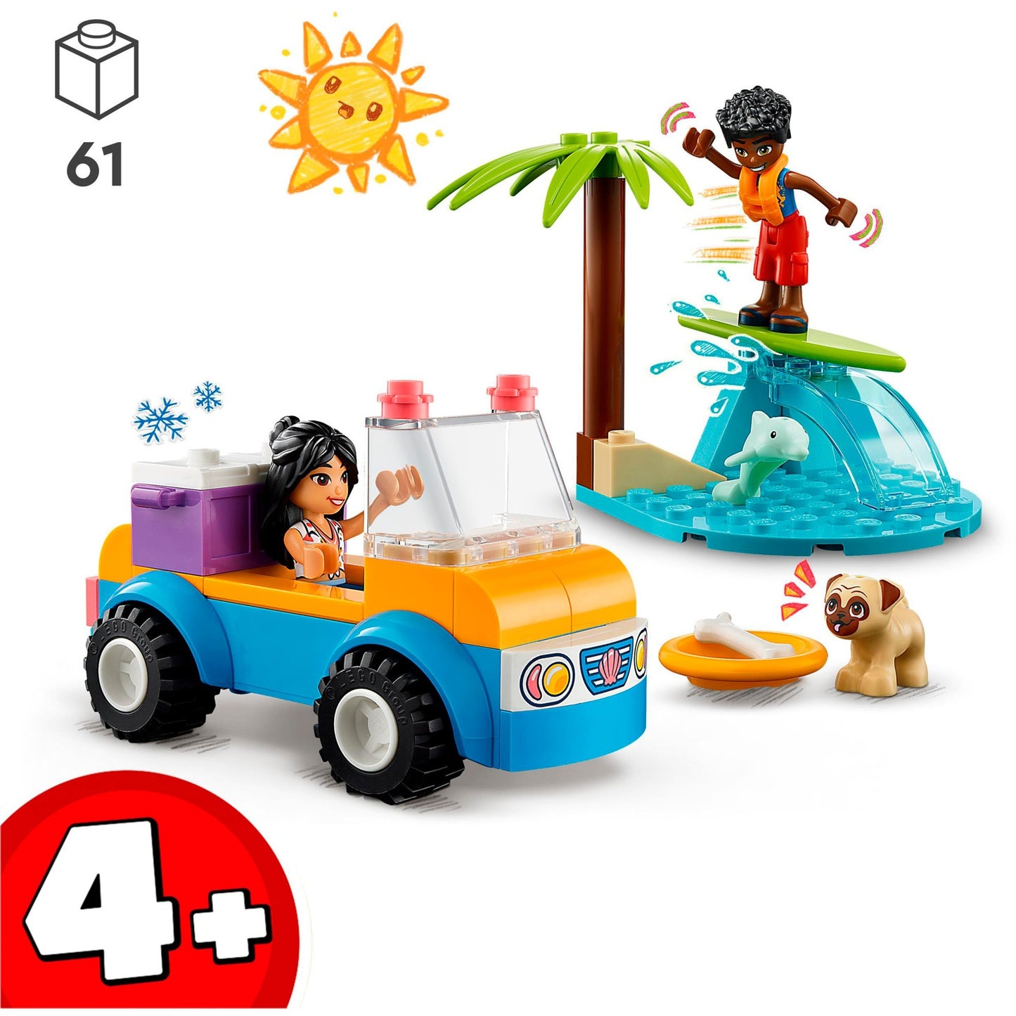 LEGO 41725 Friends Strandbuggy-Spaß, Konstruktionsspielzeug