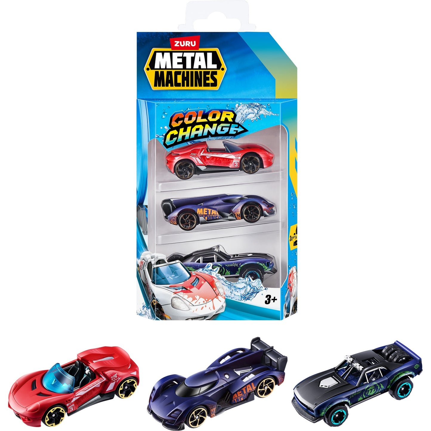 Metal Machines - Color Shifters 3er-Pack, Spielfahrzeug
