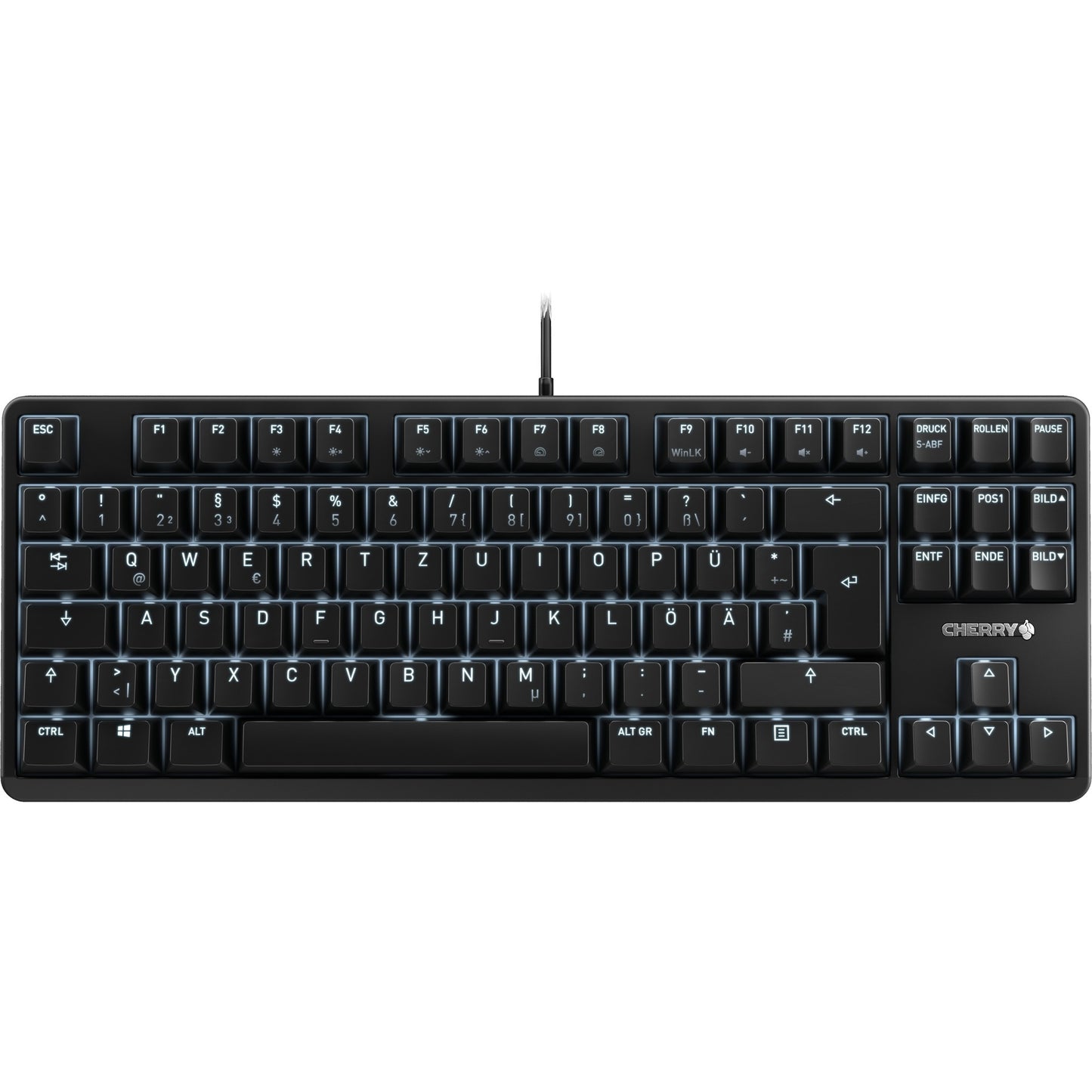 Cherry G80-3000N RGB TKL (schwarz, DE-Layout, Cherry MX Silent Red)