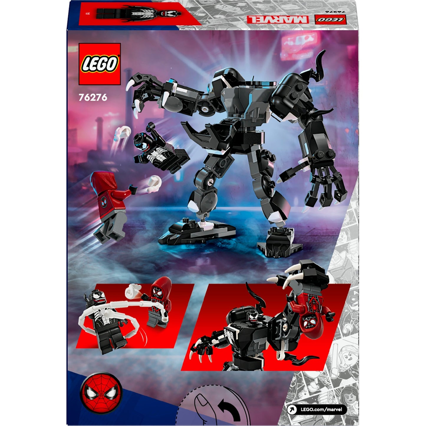 LEGO 76276 Marvel Super Heroes Venom Mech vs. Miles Morales, Konstruktionsspielzeug