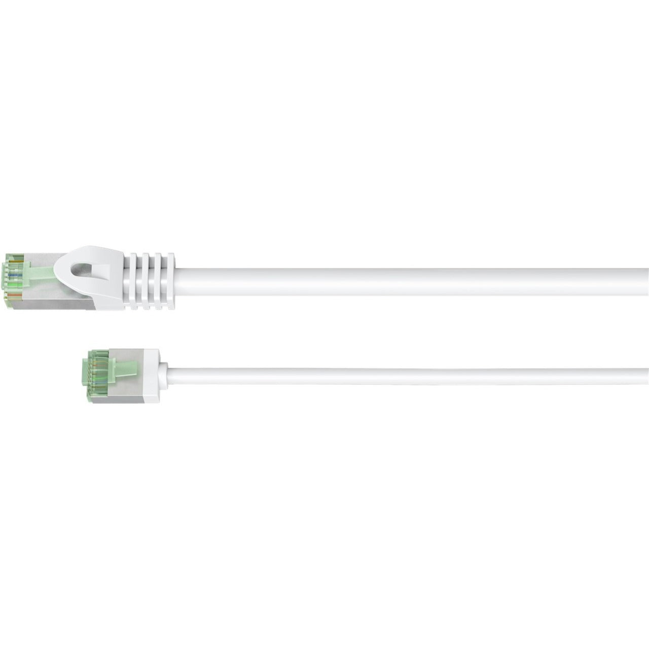 Goobay Ultraflexibles Cat.8.1 Patchkabel slim, U/FTP (weiss, 0,5 Meter, extrakurze Stecker)