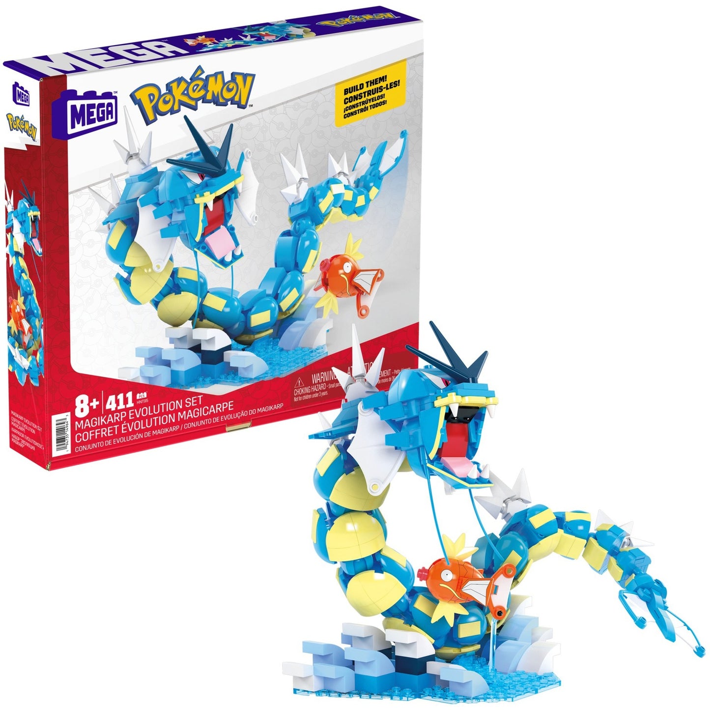 Mattel MEGA Pokémon Magikarp Evolution Set, Konstruktionsspielzeug