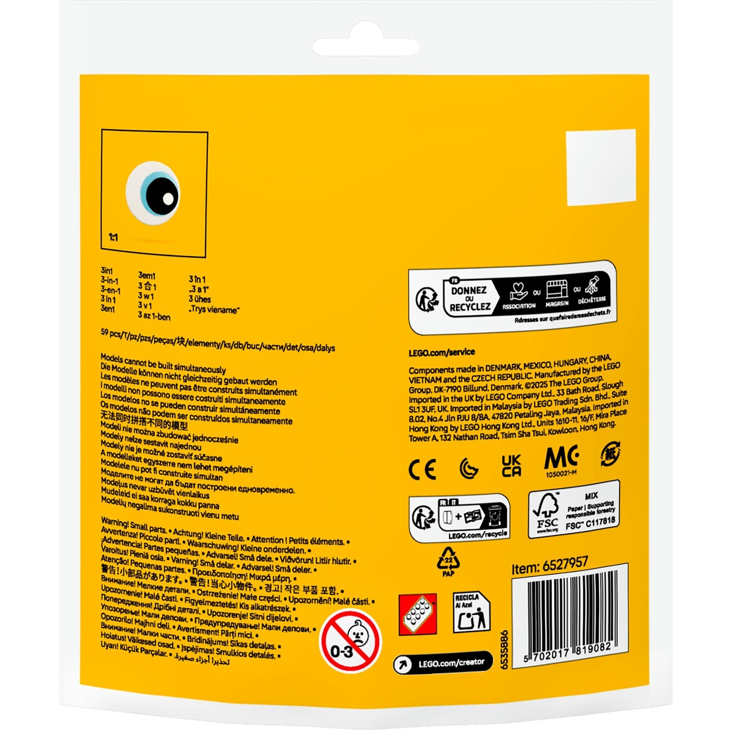 30688 Creator 3-in-1 Tropischer Tukan, Konstruktionsspielzeug