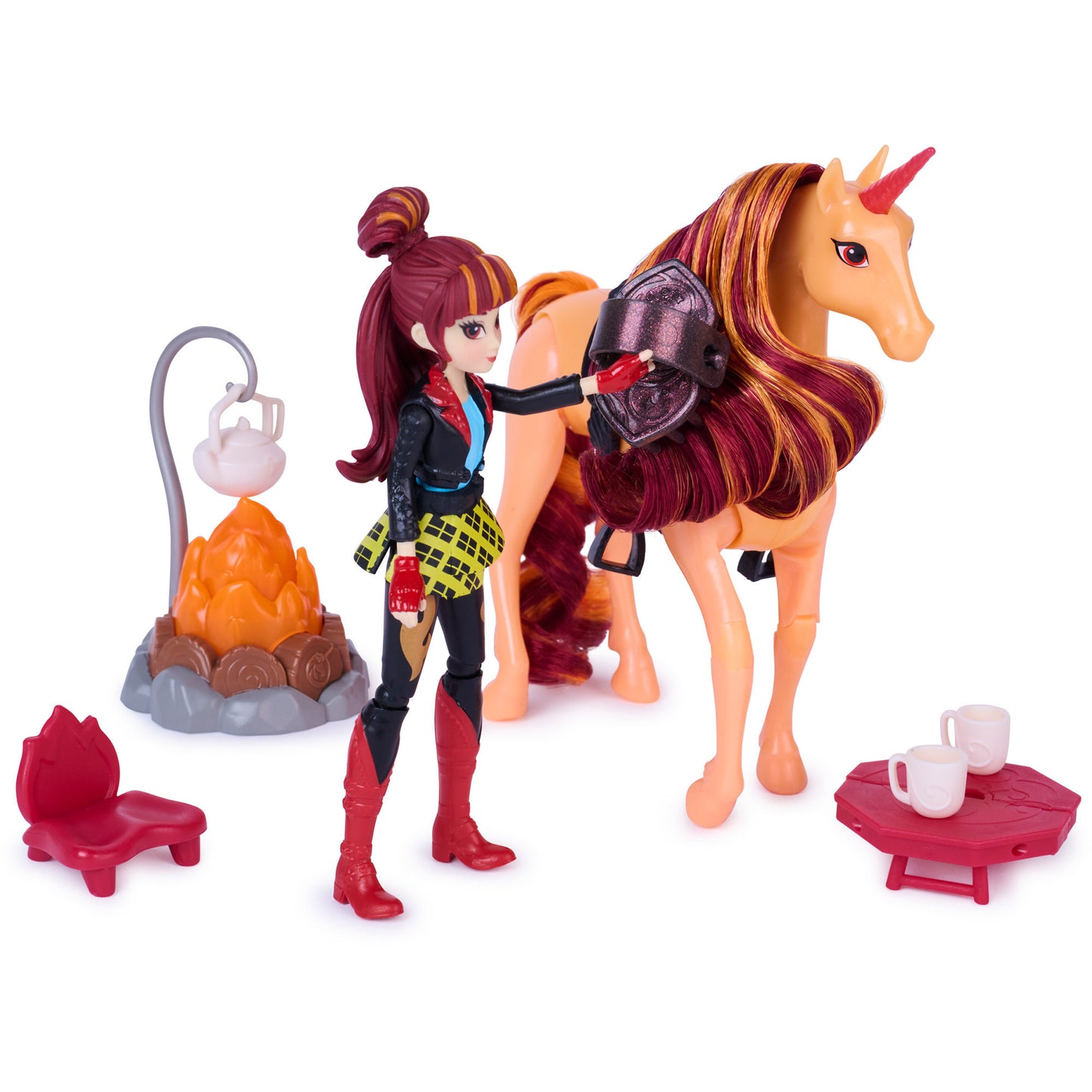 Unicorn Academy - Cinders Lagerfeuer-Set, Spielfigur