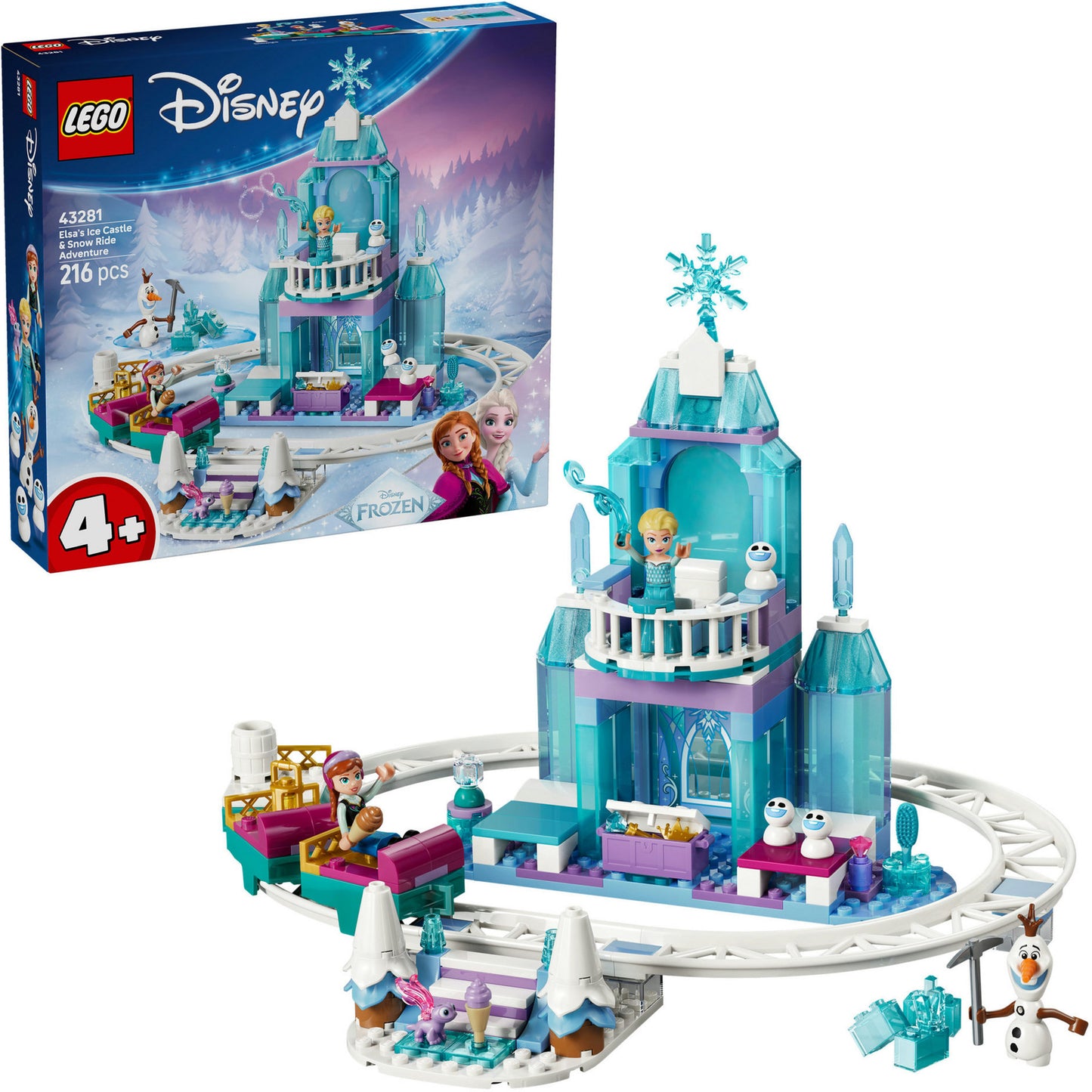 43281 Disney Princess Elsas Schlittenfahrt um den Eispalast, Konstruktionsspielzeug