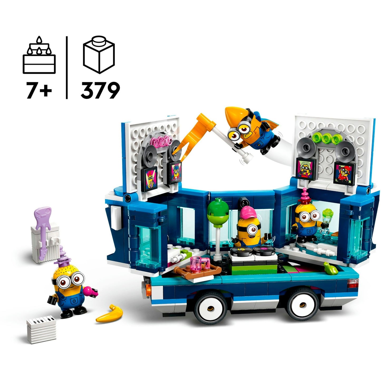 LEGO 75581 Minions und der Party Bus, Konstruktionsspielzeug