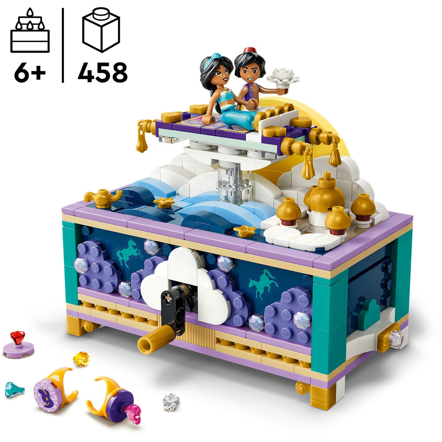 43295 Disney Princess Jasmins Schmuckkästchen, Konstruktionsspielzeug
