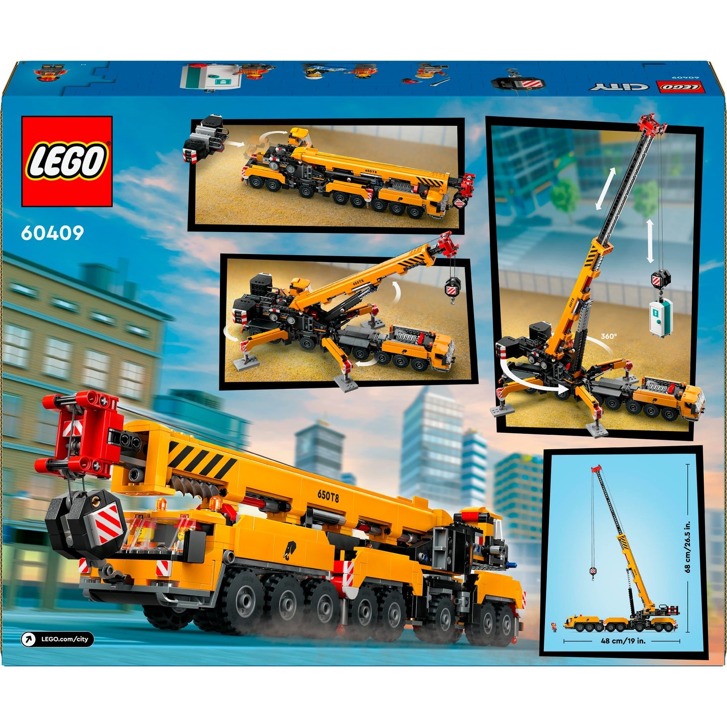 LEGO 60409 City Mobiler Baukran, Konstruktionsspielzeug